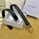 Dior SADDLE BELT 30MM Ultrasoft Calfskin Black&Black High