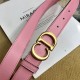 Dior SADDLE BELT 30MM Ultrasoft Calfskin Double Pink High