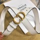 Dior SADDLE BELT 30MM Ultrasoft Calfskin Double White High