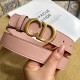 Dior SADDLE BELT 30MM Ultrasoft Calfskin Double Blush High