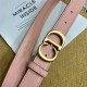 Dior SADDLE BELT 30MM Ultrasoft Calfskin Double Blush High