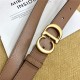 Dior SADDLE BELT 30MM Ultrasoft Calfskin Double Taupe High