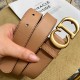 Dior SADDLE BELT 30MM Ultrasoft Calfskin Double Nude High