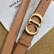 Dior SADDLE BELT 30MM Ultrasoft Calfskin Double Nude High