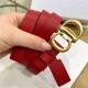 Dior SADDLE BELT 20MM Ultrasoft Calfskin Double Red High