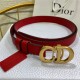 Dior SADDLE BELT 20MM Ultrasoft Calfskin Double Red High