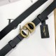 Dior SADDLE BELT 20MM Ultrasoft Calfskin Double Black High