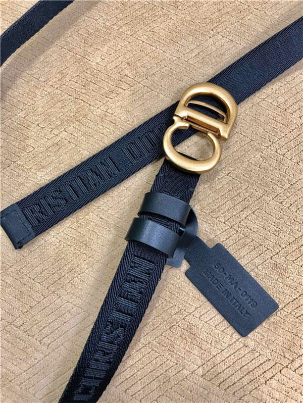 Dior SADDLE BELT 20MM Jacquard Black High