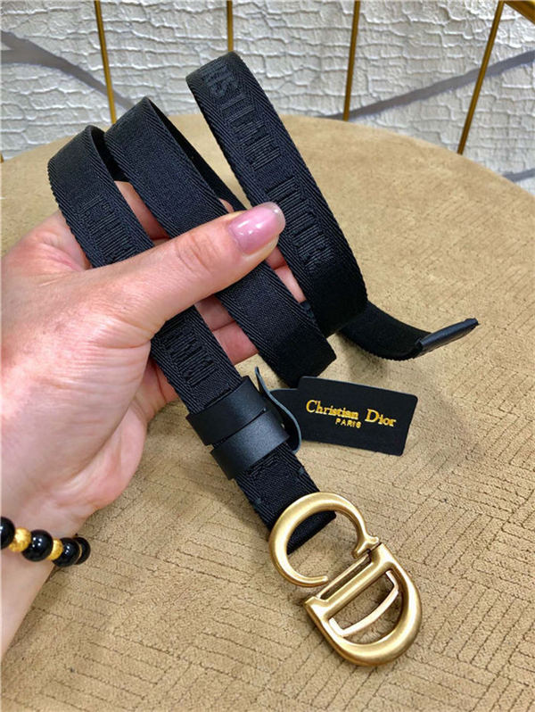 Dior SADDLE BELT 20MM Jacquard Black High