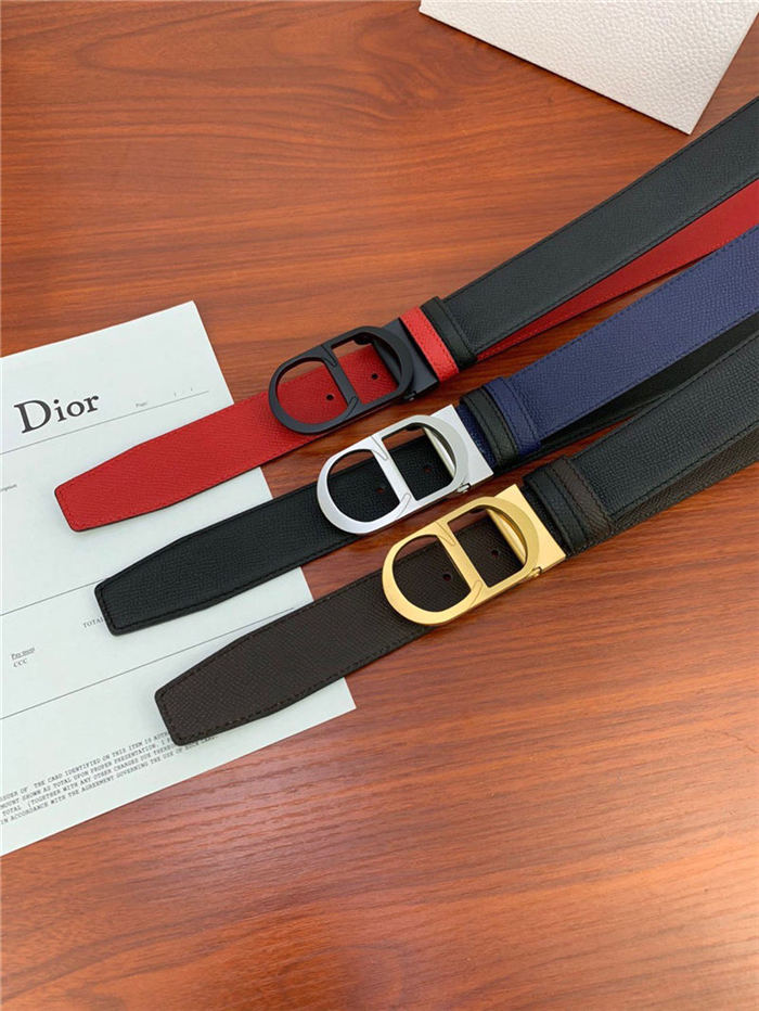 Dior CD BELT 35MM Epsom Calfskin Navy/Black High