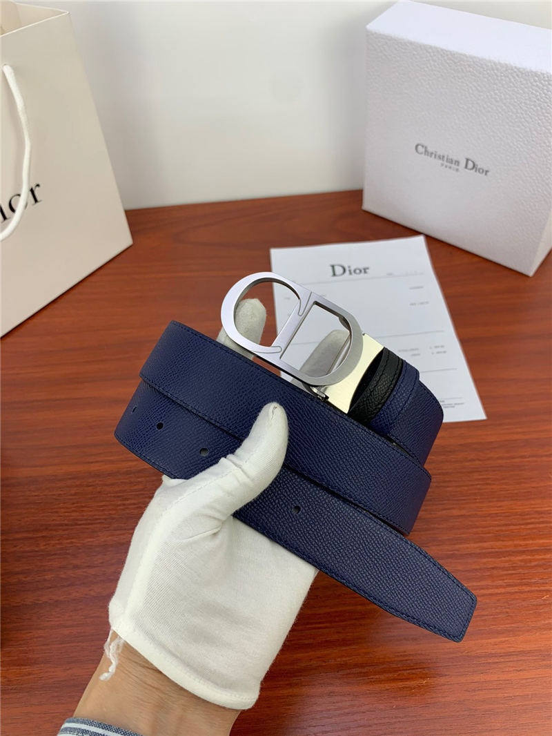 Dior CD BELT 35MM Epsom Calfskin Navy/Black High