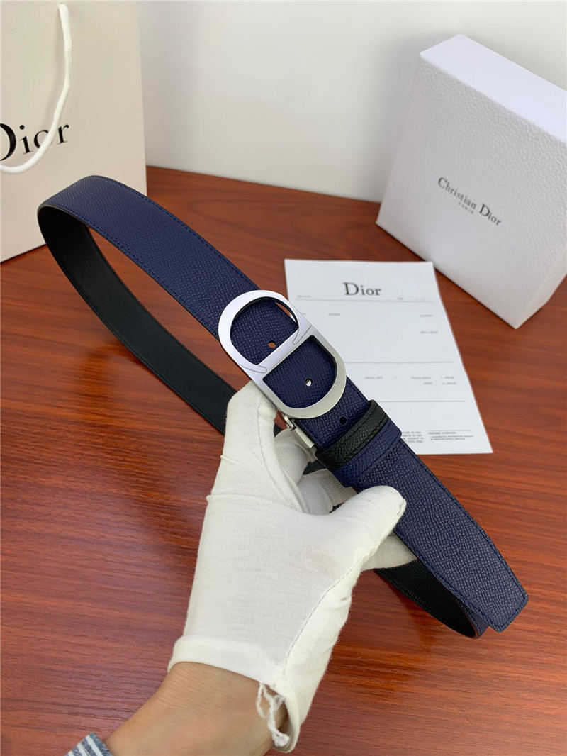 Dior CD BELT 35MM Epsom Calfskin Navy/Black High