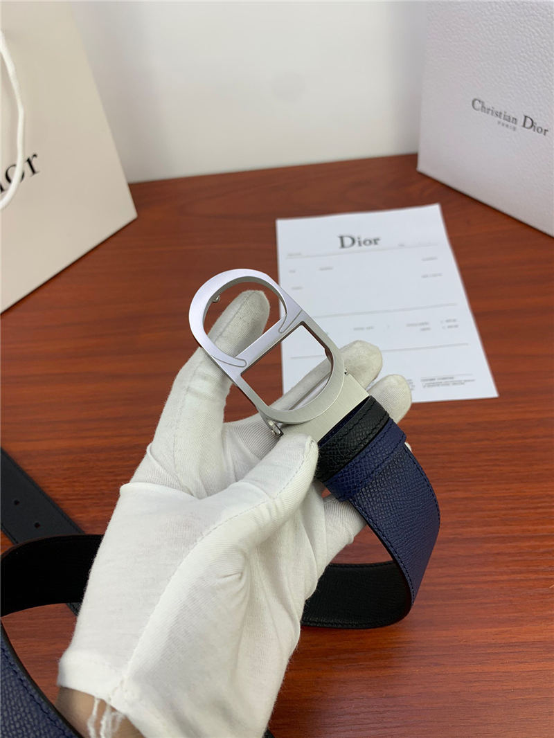 Dior CD BELT 35MM Epsom Calfskin Navy/Black High