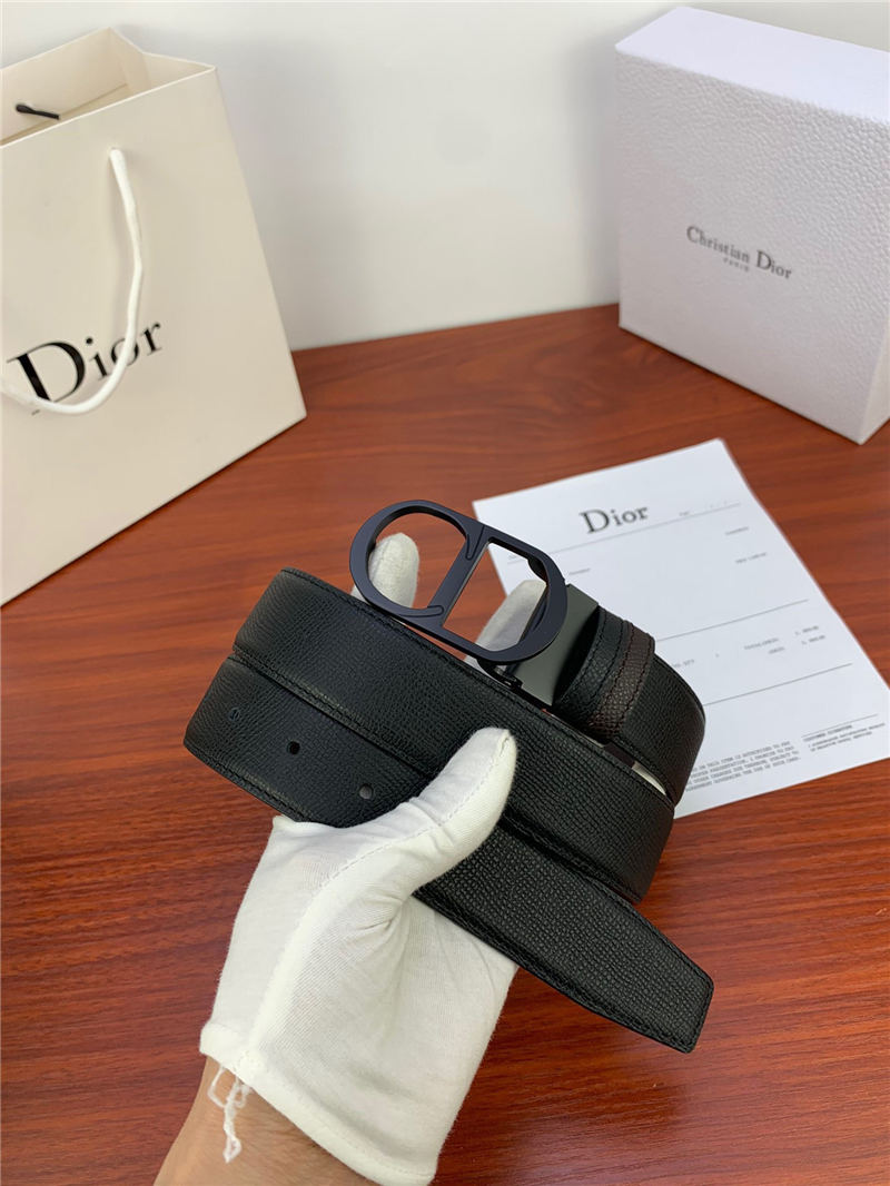 Dior CD BELT 35MM Epsom Calfskin Coffee/Black High