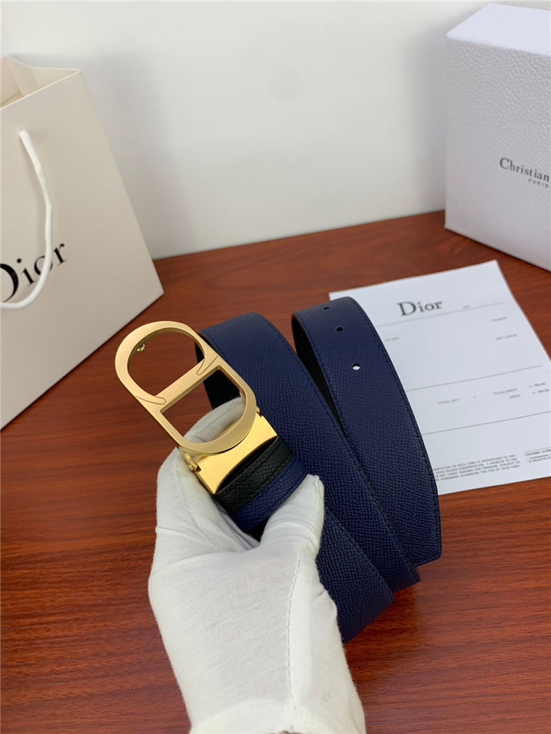 Dior CD BELT 35MM Epsom Calfskin Navy/Black High