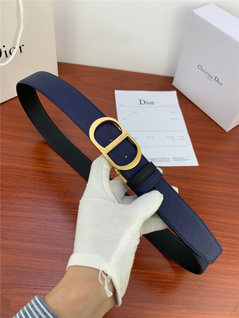 Dior CD BELT 35MM Epsom Calfskin Navy/Black High