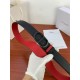 Dior CD BELT 35MM Epsom Calfskin Red/Black High