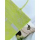 LARGE Dior BOOK TOTE Toile de Jouy Reverse Embroidery Lime High