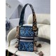 Dior D-BUBBLE BUCKET BAG Dior Paisley Embroidery Blue 022 High