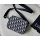 Dior POUCH WITH SHOULDER STRAP Dior Oblique Jacquard Beige and Black High