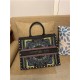 LARGE Dior BOOK TOTE Calfskin Embroidery High