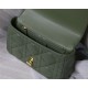 MEDIUM Dior CARO BAG Quilted Macrocannage Gold Metal Calfskin Green High