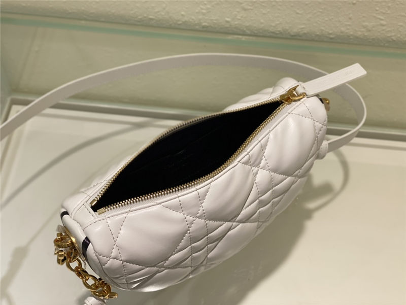 SMALL Dior VIBE Hobo Bag Calfskin White High