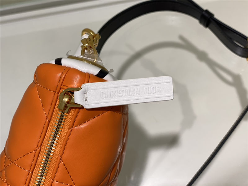 SMALL Dior VIBE Hobo Bag Calfskin Orange High