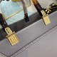 MEDIUM Fendi SUNSHINE Leather Shopper Grey High