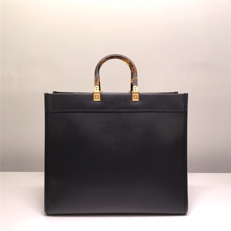 LARGE SUNSHINE SHOPPER leather shopper Black High