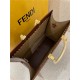 MEDIUM Fendi SUNSHINE Leather Shopper Brown High