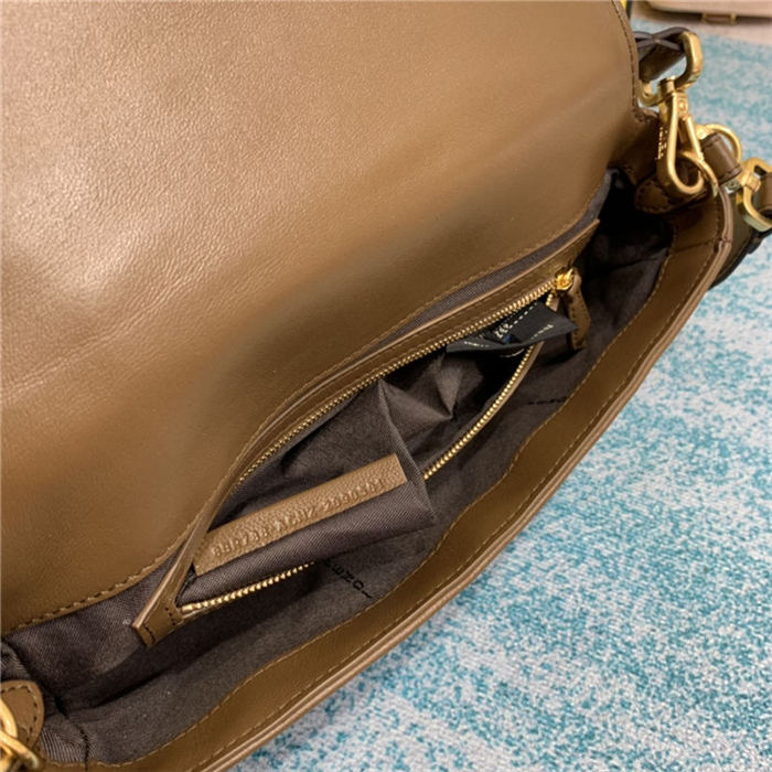 BAGUETTE leather bag Brown High