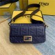 BAGUETTE leather bag Navy High