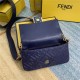 BAGUETTE leather bag Navy High