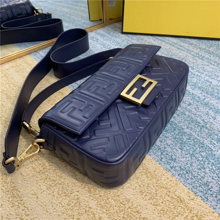 BAGUETTE leather bag Navy High