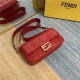 BAGUETTE leather bag Red High