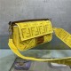 BAGUETTE canvas bag with FF embroidery Yellow High