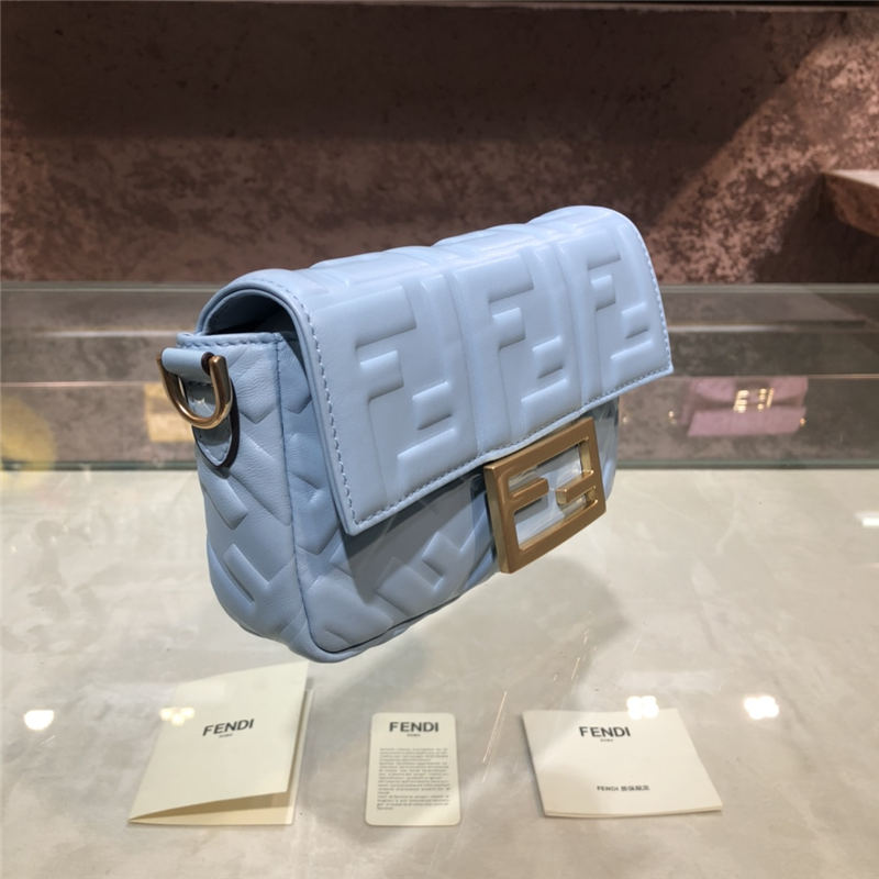 MINI BAGUETTE leather bag Blue High