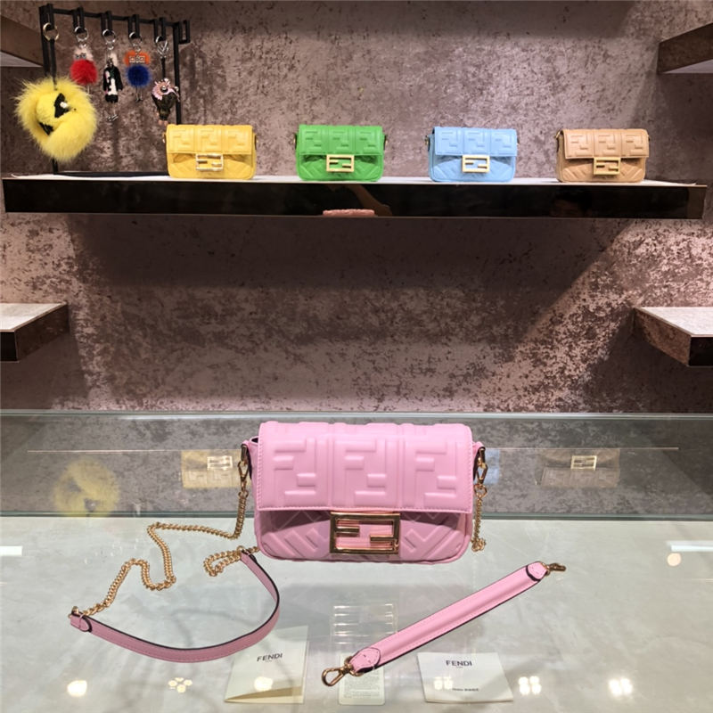 MINI BAGUETTE leather bag Pink High