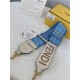 Fendi STRAP YOU check ribbon shoulder strap Blue High