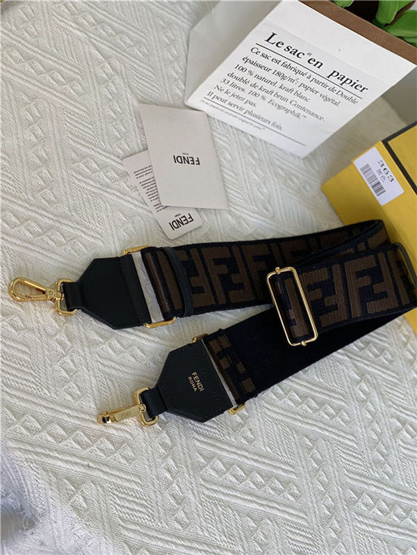 Fendi STRAP YOU ribbon shoulder strap Black High