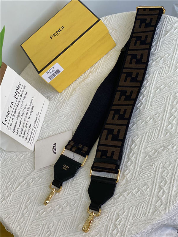 Fendi STRAP YOU ribbon shoulder strap Black High