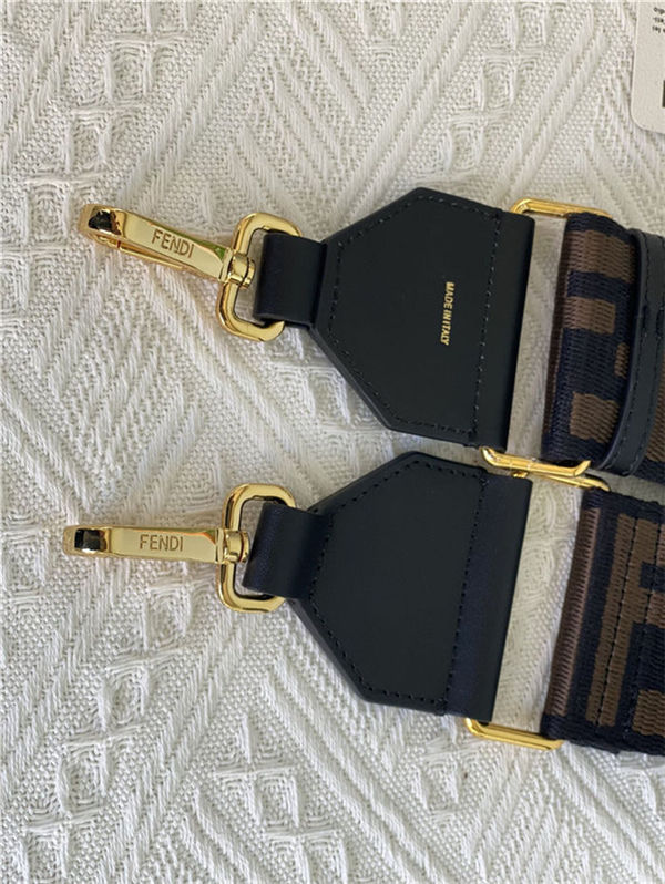 Fendi STRAP YOU ribbon shoulder strap Black High