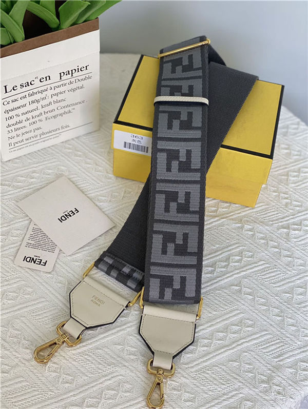 Fendi STRAP YOU ribbon shoulder strap Grey High