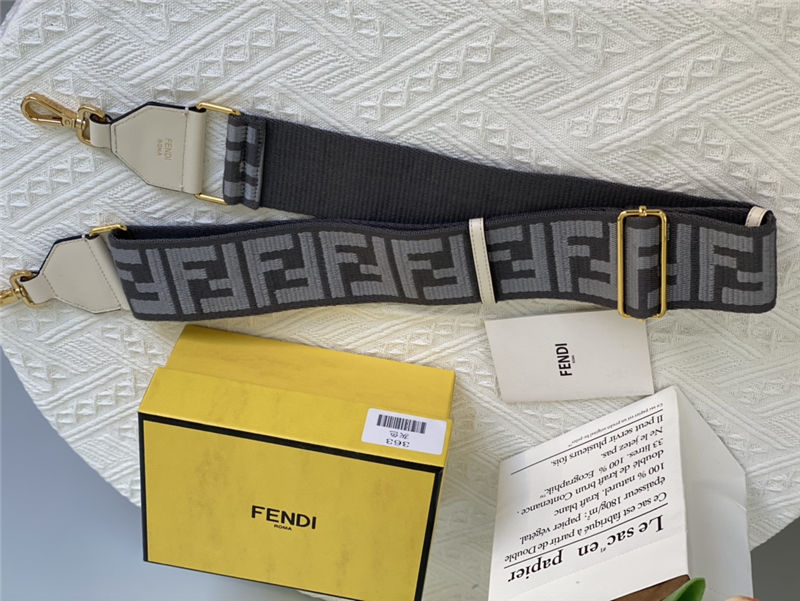 Fendi STRAP YOU ribbon shoulder strap Grey High