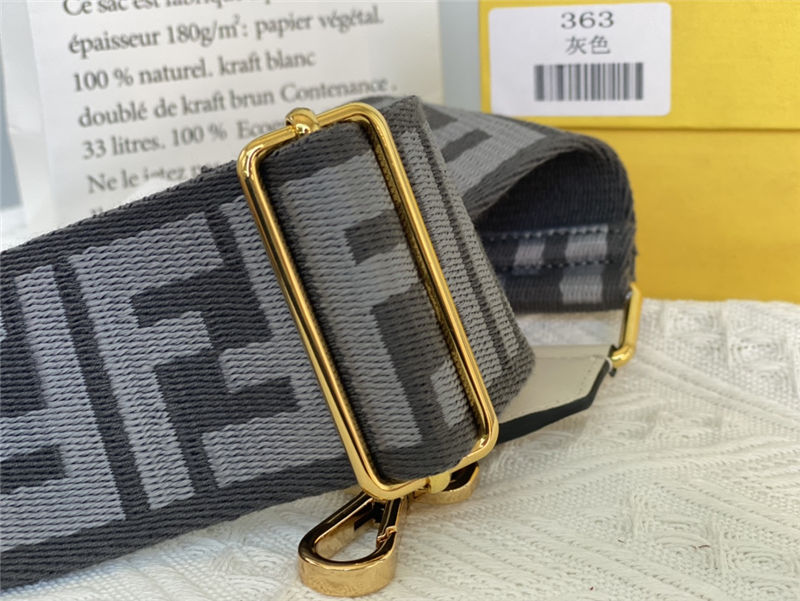 Fendi STRAP YOU ribbon shoulder strap Grey High