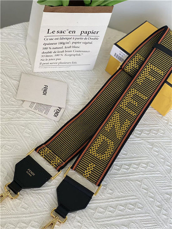 Fendi STRAP YOU Fendi ribbon shoulder strap Yellow High