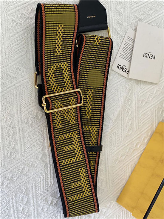 Fendi STRAP YOU Fendi ribbon shoulder strap Yellow High