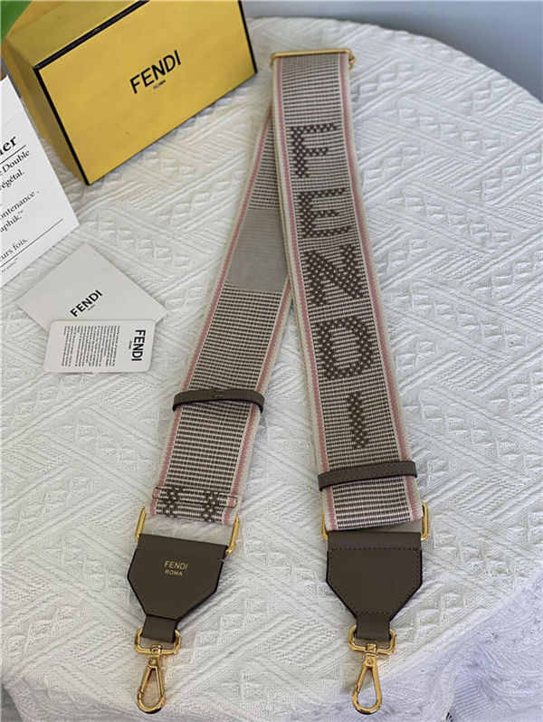 Fendi STRAP YOU Fendi ribbon shoulder strap Grey High