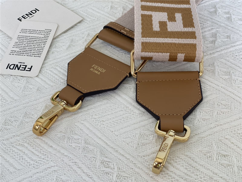 Fendi STRAP YOU ribbon shoulder strap Camel High